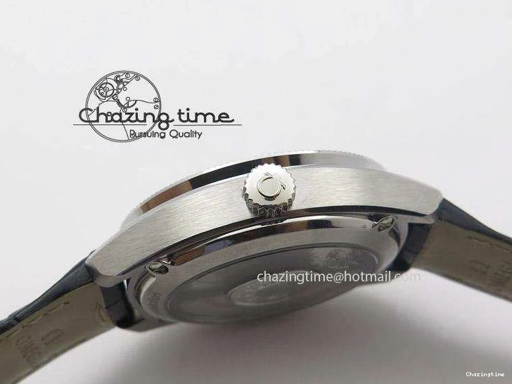 0410 Elegant Globemaster Master Chronometer SS V6F Best Edition Black Dial On Black Leather Strap A 8268